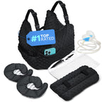 Zomaple Mastectomy Recovery Pillow with Strap, Swirly Gel Pack, Seat Belt Cover & Shower Lanyard – Post-Op Essentials, Breast Augmentation/Reduction & Recovery Supplies – Washable Cover for Comfort