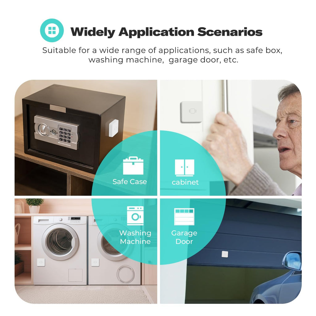 THIRDREALITY Smart Vibration Sensor with 110dB Alarm,Zigbee Hub Required,Adjustable Sensitivity, Work with SmartThings, Home Assistant via ZHA/Z2M and Echo Devices with Built-in Zigbee hub
