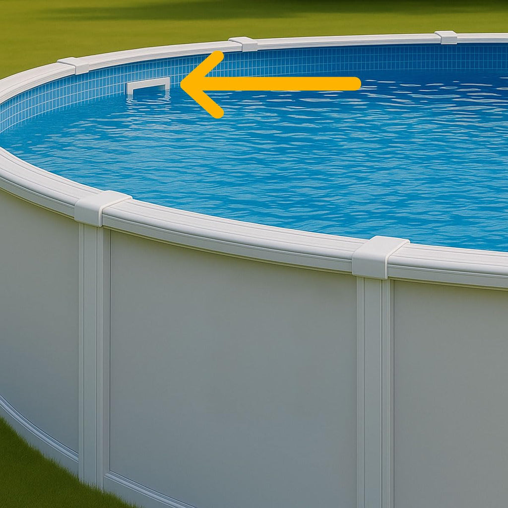 Rx Clear Heavy Duty Wide-Mouth Complete Thru-Wall Skimmer Kit for Above-Ground Swimming Pool | Made of Non-Corrosive Abs Plastic | Chemical Resistant | Grey