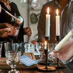 Taper Candle Fittings Set 30 Silver Bobeches & 24 White Sticky Dots for Secure Placement in Taper Candle Holders