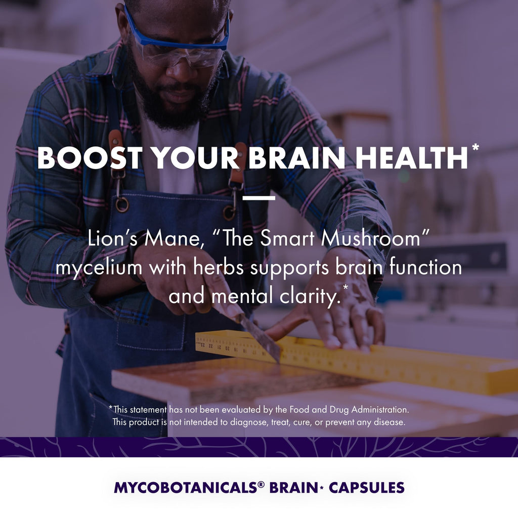 Host Defense MycoBotanicals Brain Capsules, 120 ct (Pack of Two 60 ct Units)