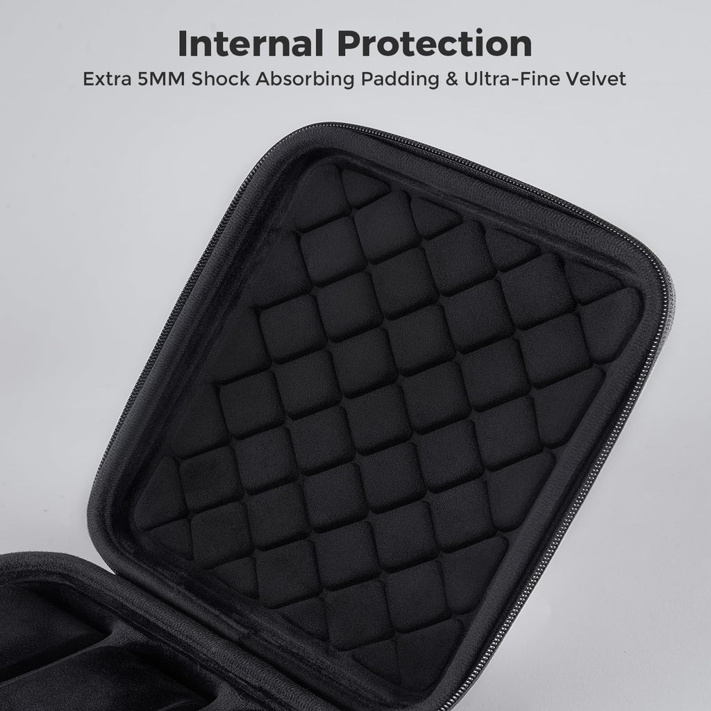 ProCase 6-Slot Travel Watch Case for Men, Hard Shell Storage Box -Black