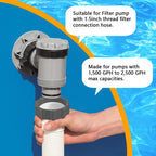 Boltigen 1.5'' Diameter Pool Sand Filter Pump Hose, 20inch Pool Pump Replacement Hose for Above Ground Pools, 2PCS Flexible Water Pool Hose Set for Filter Pump and Saltwater Systems, White