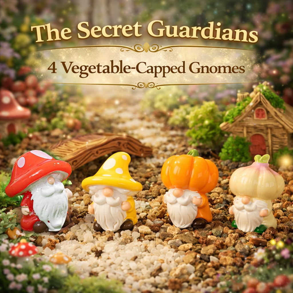 Nashibowu 24Pcs Mini Fairy Garden Accessories DIY Kit - Miniature Gnomes & Tiny Fairies House Set, Resin Animals, Bridge, Mini Pond & Mushrooms Figurines for Terrarium Micro-Landscaping