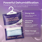 Moisture Absorbers and Humidity Absorber Bags for Closet - 10 Pack High-Efficiency Moisture Absorber and Humidity Packs for Home, Moisture Bags and Dehumidifier Bags for Car Lavender, 10 Pack