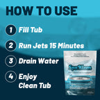 SpaKleen Jetted Tub Cleaner – Unscented, Septic Safe Powder for Whirlpool & Jacuzzi | 10 Cleanings Per Pouch | Fast 15-Minute Action | Removes Sludge, Soap Scum & Black Flakes | Made in USA