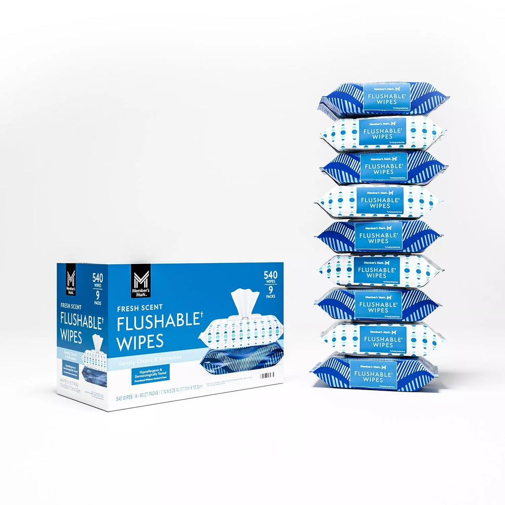 Member's Mark Flushable Wipes (9 pk, 540 wipes)