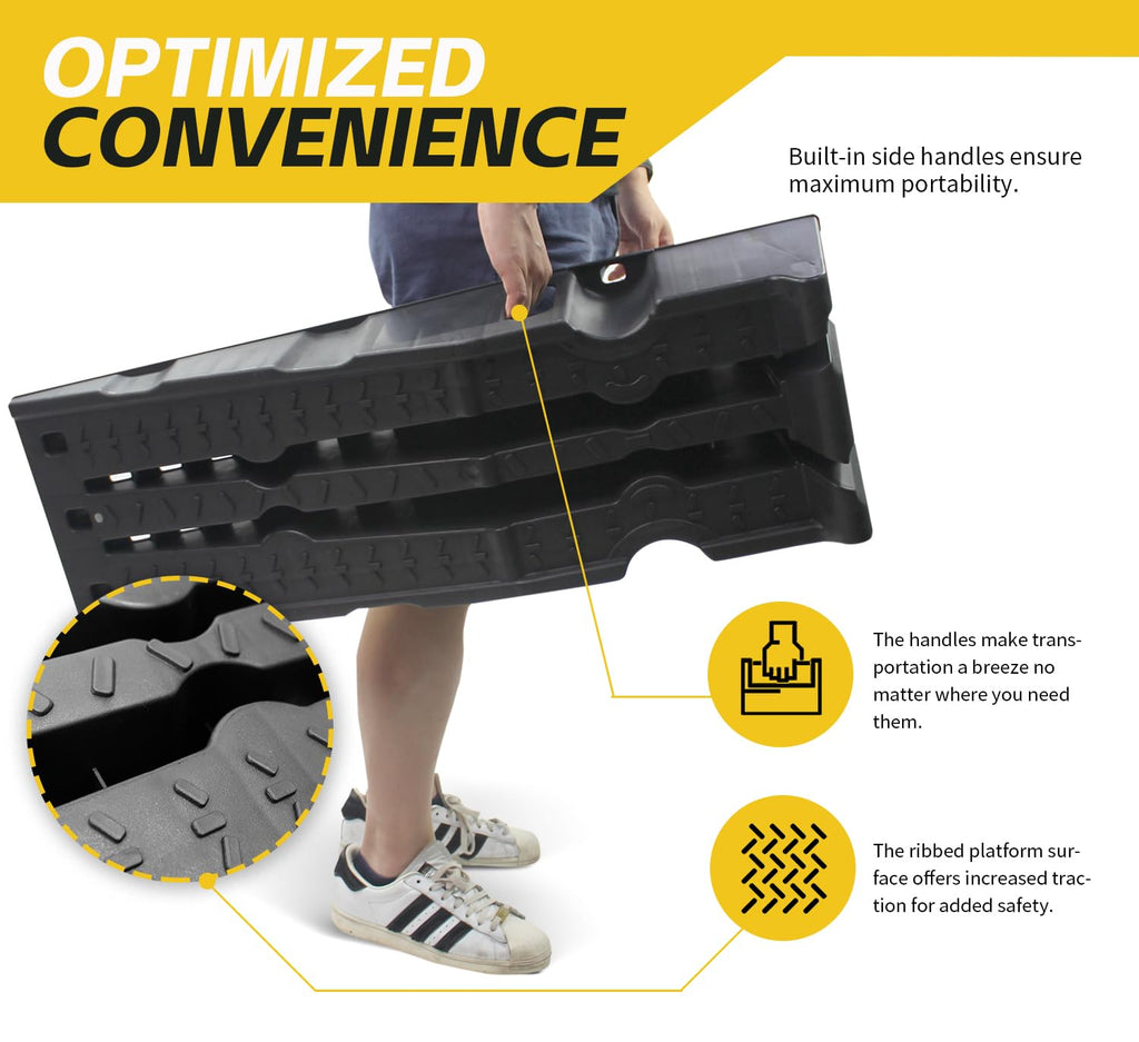 MaxxHaul 50947 Lift Stackable Vehicle Car Ramp 6500 LBS Capacity Per Pair 3250 LBS Per Ramp 2 Pack