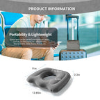 Nevife Inflatable donut cushion for Tailbone Pain Relief-Orthopedic Hemorrhoid & Sciatica Seat Cushion-Coccyx Cushion for Postpartum Pregnancy,Office Chair,Car,Wheelchair&Post-Surgical Recovery (Gray)