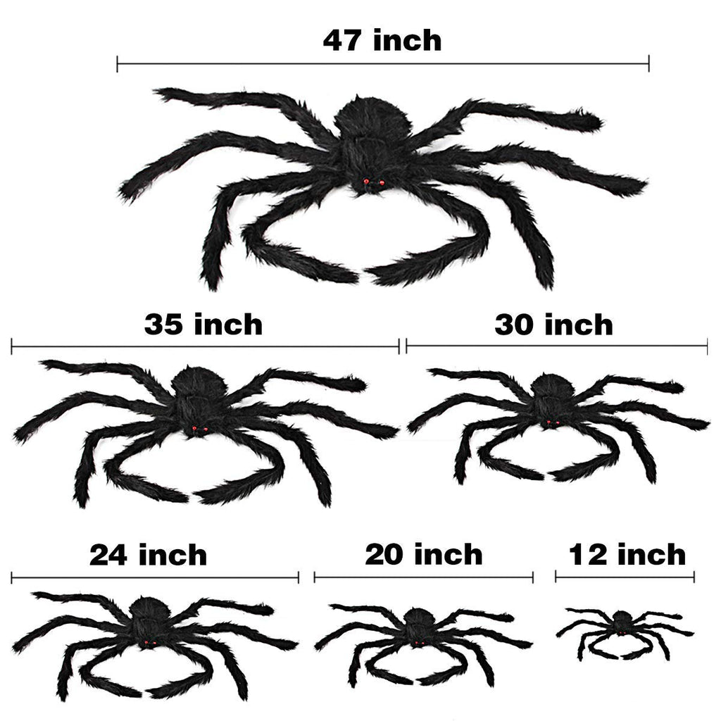Halloween Decorations Outdoor Large Spiders: 6 Pack Spiders Halloween Decor