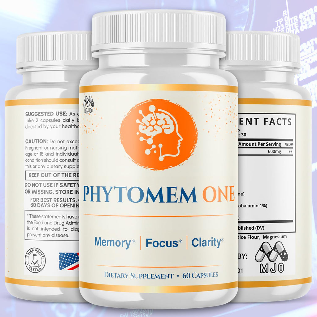 (5 Pack) Phytomem One Capsules, Official PhytomemOne Pills with All Natural Ingredients, Advanced Memory Support Supplement Brain Support Health and Wellness with Premium Multivitamins (300 Capsules)