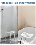HOMLAND Shower Chair for Inside Shower, 400 lbs Adjustable Shower Stool with Suction Feet, Shower Seat for Inside Tub Bathroom Bench Bath Chair for Elderly and Disabled - Light Gray