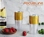 FOCUSLINE 100 Count 10 oz Gold Plastic Cups