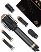 Yitrust 6 in 1 Hair Dryer Brush, Blow Dryer Brushies Ionic Hair Dryer, Oval Hot Air Brush, Hair Curler Straightener Magic Styler Autowrap Air Styler
