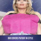 PlastCare USA Disposable Dental Bibs 13"x18" - 3 Ply Waterproof Tattoo Bib Sheet for Patients - Dentist or Medical Tray Cover and Nail Table Cover Supplies, Fuchsia Hot Pink