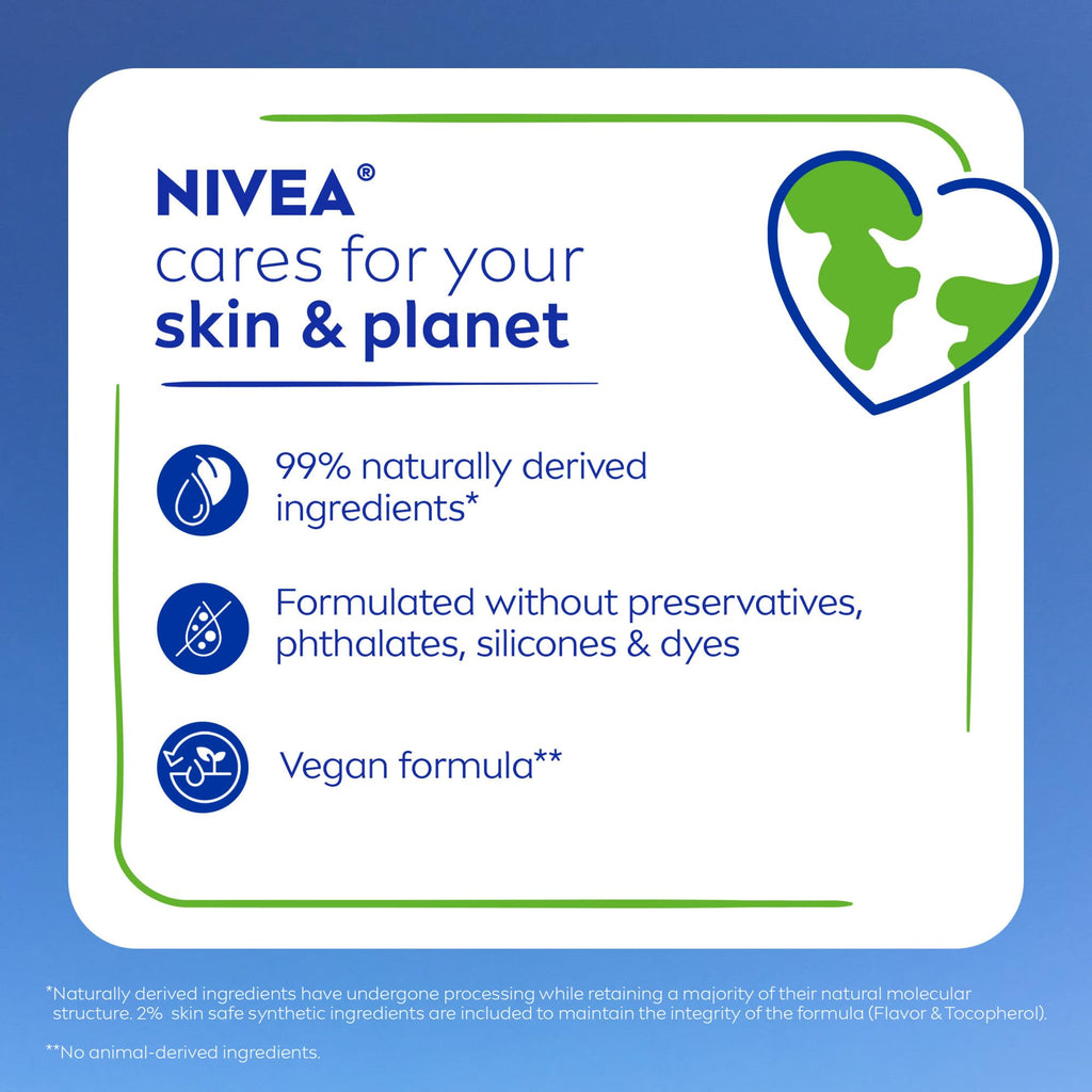 NIVEA Dewy Lip Balm with Hyaluronic Acid, Lightweight and Ultra-Hydrating for All Day Moisture, Leaves Visibly Less Noticeable Lip Lines and No Waxy Feel, 0.18 Oz, Pack of 4