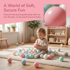 LANGXUN Plastic Ball Pit Balls for Baby Toddler Kids
