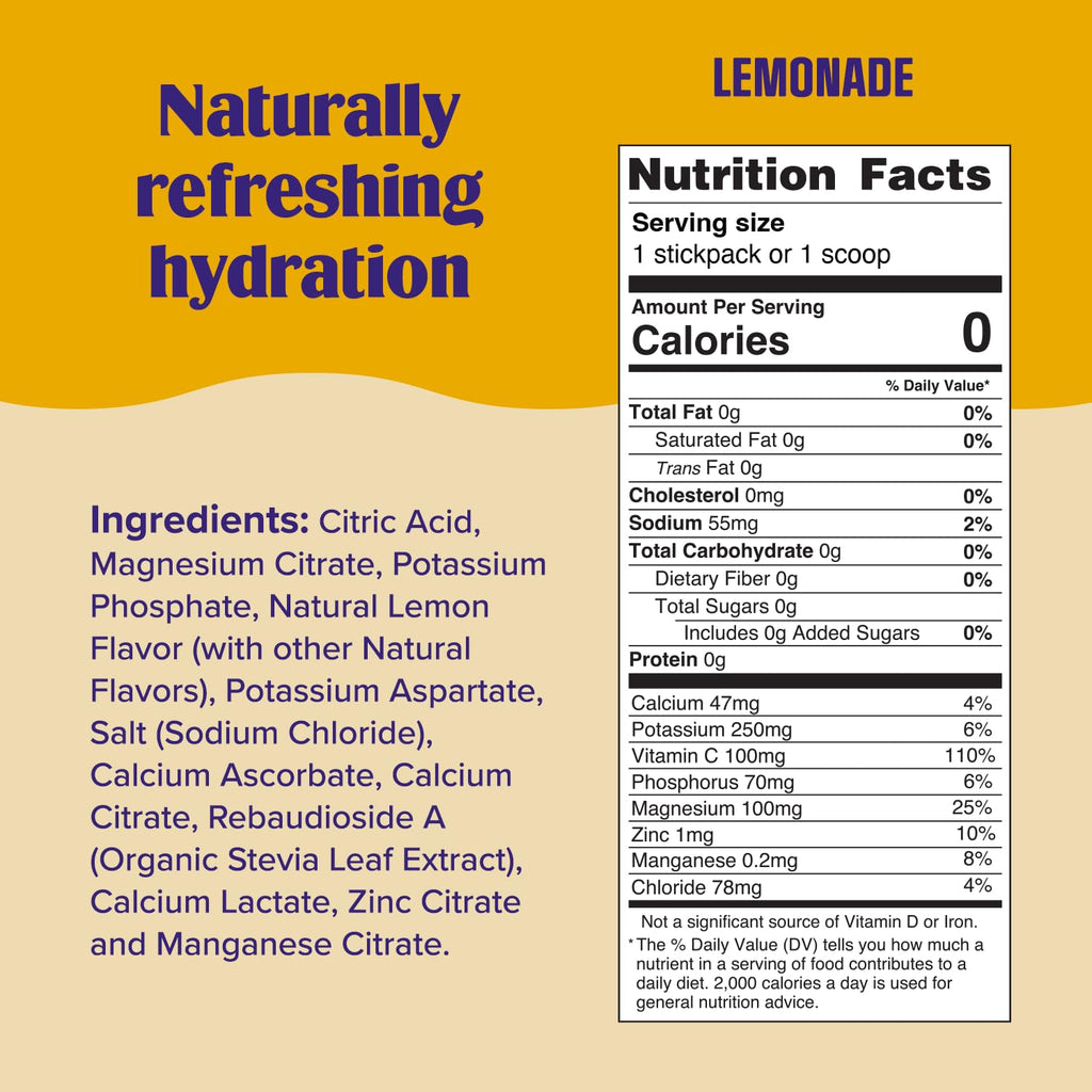 Ultima Replenisher Daily Electrolyte Powder Drink Mix – Lemonade, 30 Servings Canister – Zero Sugar Hydration Powder with 6 Electrolytes & Minerals – Sugar Free, Plant-Based & Keto Friendly