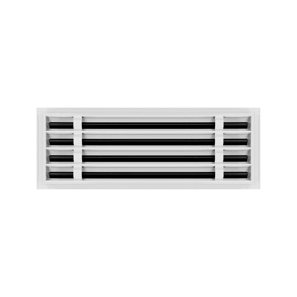 BUILDMART - 22x8 White Modern AC Vent Cover - Decorative Air Vent - Standard Linear Slot Diffuser - Register Grille for Ceiling, Walls & Floors - Texas Buildmart
