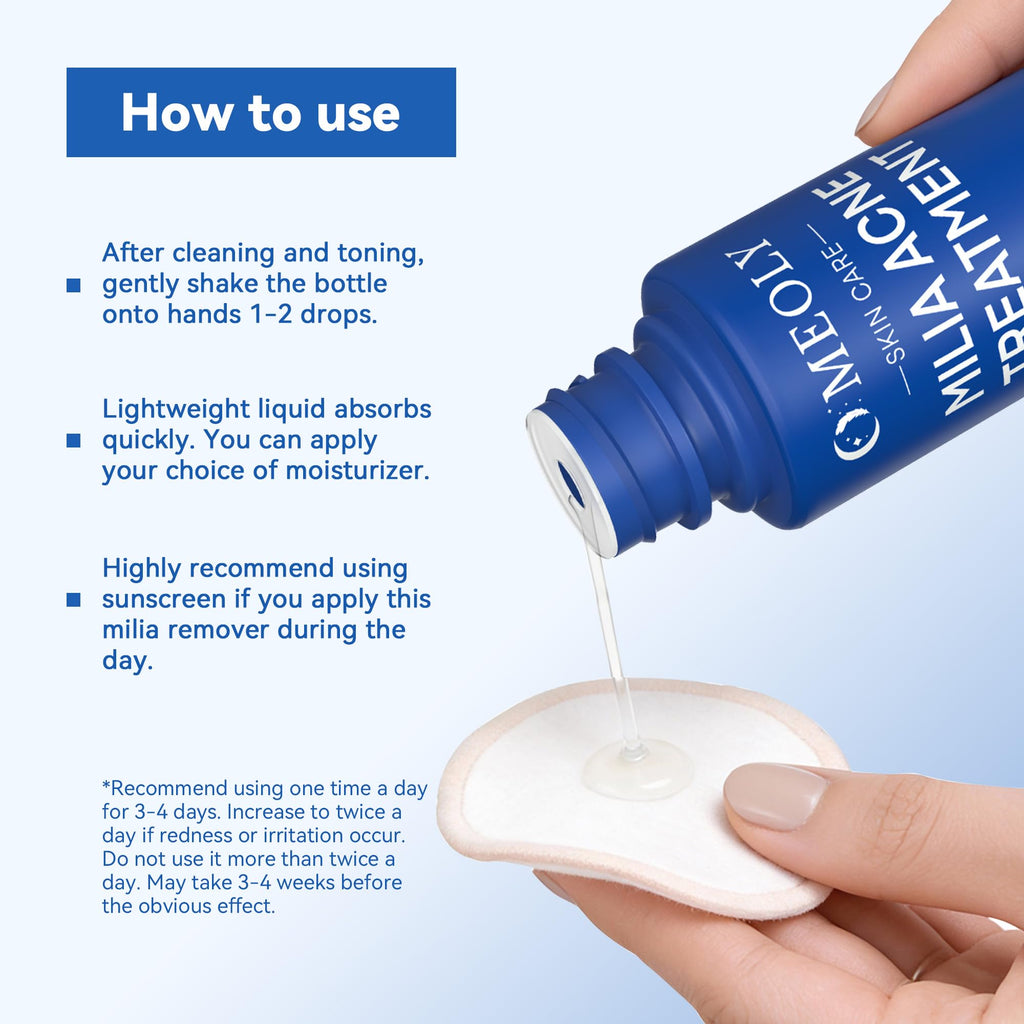 Milia Remover for face and eyes: Milia remover treatment with 3% Salicylic Acid for Acne exfoliant, Advanced formula for Men and Women 30ML