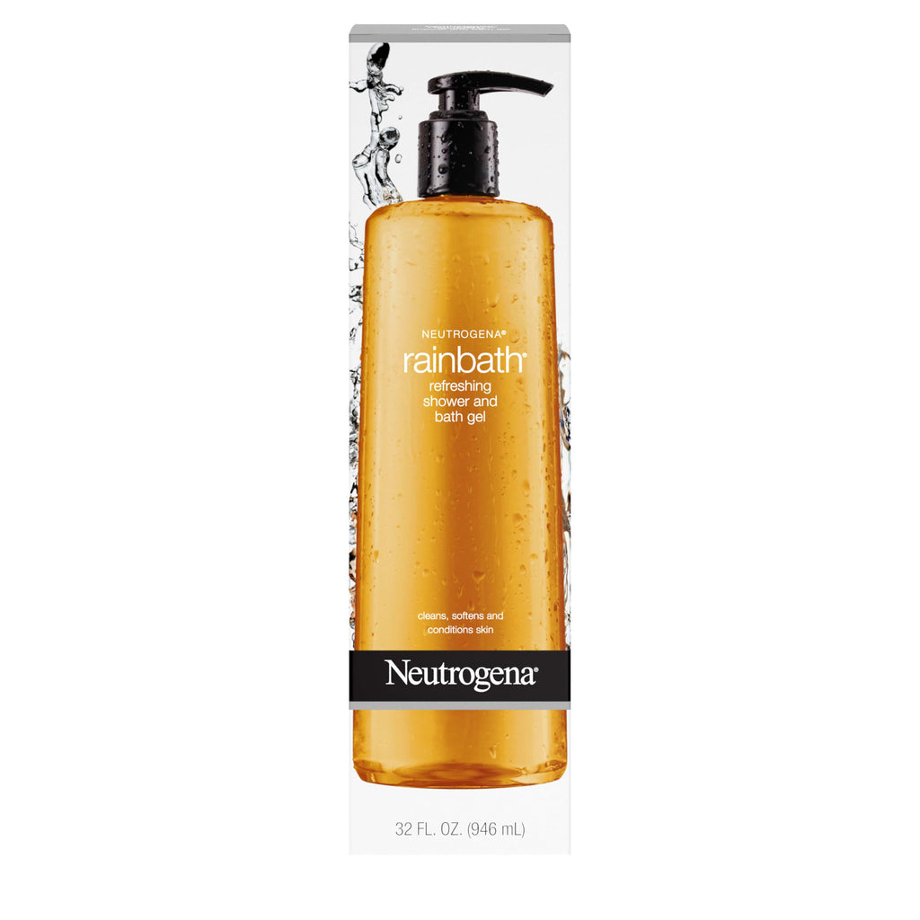 Neutrogena Rainbath Cleansing Shower & Bath Gel, Daily Moisturizing Body Wash Cleanser & Shaving Gel for Men & Women, Clean-Rinsing Creamy Lather for Softer & Smoother Skin, Original Scent, 32 fl. Oz