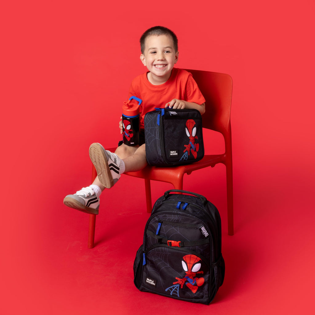 Simple Modern Medium Marvel Toddler Backpack for School Girls and Boys | Kindergarten Elementary Kids Backpack | Fletcher Collection | Kids - 15" tall | Spidey Kid