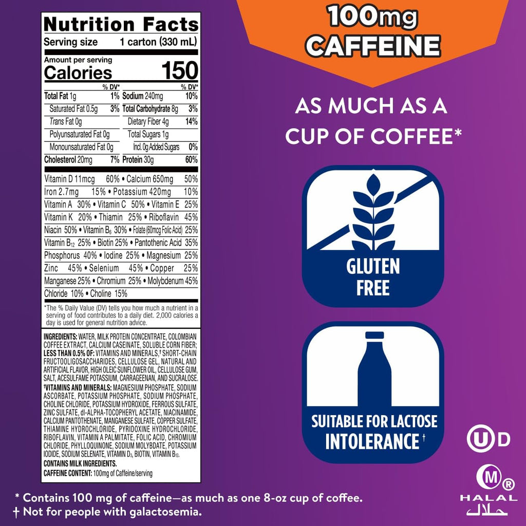 Ensure Max Protein Café Mocha Shake, 30g High Protein, 12 Pack