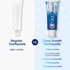 Crest Toothpaste Clean Breath Smooth Mint 3.3oz Pack of 3 – Neutralizes Bad Breath, Antibacterial Protection, Fights Cavities, Freshens Breath, Gently Whitens