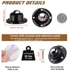 PlusRoc 8 Pack Self Adhesive Caster Wheels 1 Inch for Appliance Sliders Rollers, Load Capacity 28LBS Per Wheel, Low Profile Swivel Wheels for Furniture Storage Bins, Black
