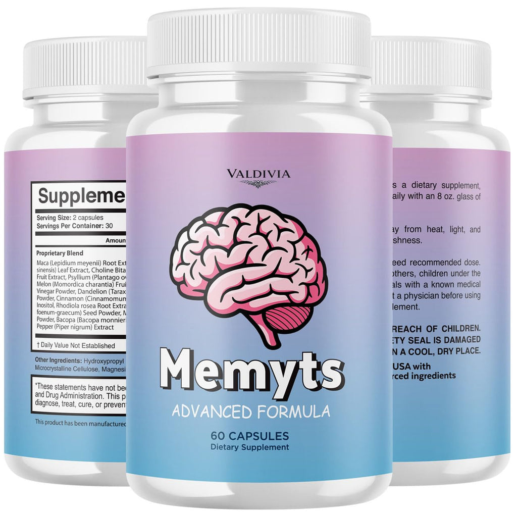 Valdivia (5 Pack) Memyts – Natural Daily Supplement with B Vitamins and Herbal Extracts | Non-GMO | Made in USA | 100% Natural, 300 Capsules, 5-Month Supply
