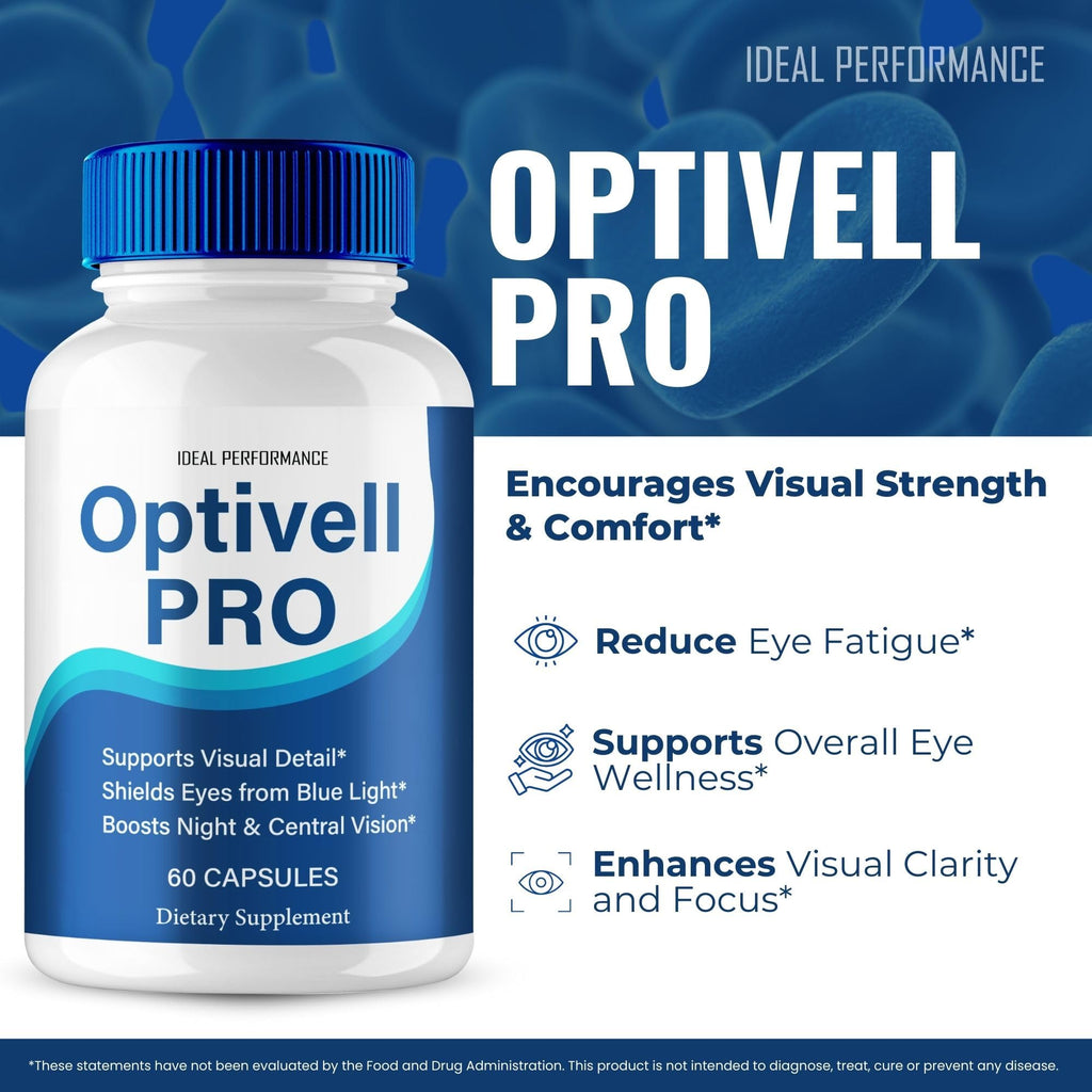 Optivell Eye Capsules, Optivell Pills Supplement - Maximum Strength, All Natural Visual Wellness and Crystal Clear View, Advanced Formula Optivell Vision Support Reviews (3 Pack)