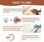 2 in 1 White Paint Wood Refinishing Kit– 2-Pack Easy Paint Brush with No Drip Design, High-Density Bristles for Furniture, Doors & Cabinets,6.35 oz per bottle.
