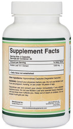 Double Wood Supplements Mullein Leaf Capsules 10,000 mg Strength, 180 Vegan Capsules with No Fillers, Supports Lung & Respiratory Health
