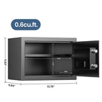 Locksworth Safe for Home, 0.6 Cubic Feet Safety Box, Lock Box for Money, Jewelry, Documents and Guns, Digital Security Safe for Office, Hotel and Personal Use, 13.8"W x 9.8"D x 9.8"H