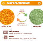 "Dry & Dry" [1 Quart] Premium Orange Indicating Silica Gel Desiccant Beads(Industry Standard 3-5 mm) - Rechargeable Silica Gel Beads(2 LBS)