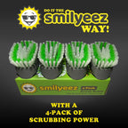 Smilyeez Replacement for Scotch Brite Brush, 4-Pack, Makes Your Dishwand Like New, Dishwand Brush Refills, Scotch Brite Brush Replacement, Easy to Install (2 Packs)