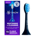 SNOW Toothbrush Refillable Heads - Electric Toothbrush Replacement Heads with Soft Bristles - Feature Blue LED Light and Sonic Technology - Easy Replacement Heads for LED Whitening Electric Toothbrush