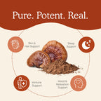 Real Mushrooms Reishi Mushroom Capsules - Handpicked Organic Mushroom Extracts - Red Reishi for Tranquil Daily Wellness with Verified Beta Glucans Vegan, Non-GMO, No Grain Fillers, 90 ct