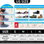 LSDWL Waterproof Shoe Covers 2 Pairs,Rain Shoe Covers Reusable Silicone Non Slip Shoe Covers for Outdoor,Rain Shoe Covers for Women and Men (Clear, X-Large)