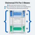 Triple Glove Box Holder, Wall Mount Metal Glove Dispenser - PERFORMORE