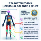 Spectrum 5 Magnesium Complex for Women & Men | Patented Aqua-Ionic® 5X Absorption Technology | 500mg Glycinate, Citrate, Malate + 72 Trace Minerals | Deep Sleep, Leg Cramp Relief & Calm | Non-Laxative