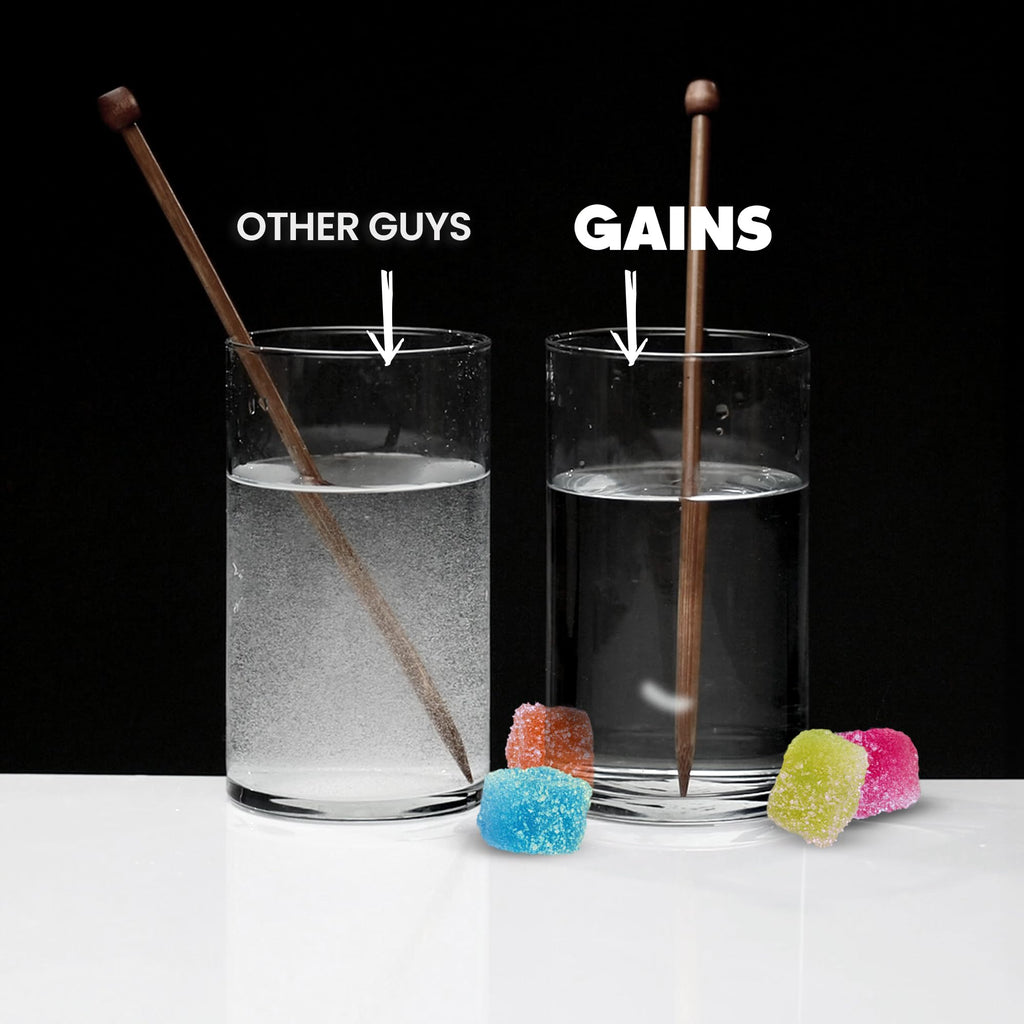 Gains in Bulk Instantized Creatine Monohydrate for Men & Women, Soluble Pre Workout Powder, Supports Muscle Building, Strength and Performance, Bodybuilding Supplements, Sour Gummy, 30 Servings