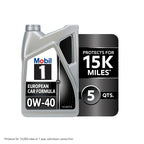 Mobil 1 FS European Car Formula Full Synthetic Motor Oil 0W-40, 5 Quart