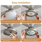 Ledytech 4 inch LED Retrofit Light Kit for Ceiling Fan Light Replacement Panel PCB 18W 3000K 2200LM 120V CRI90 Dimmable ETL (Warm White 3000K)