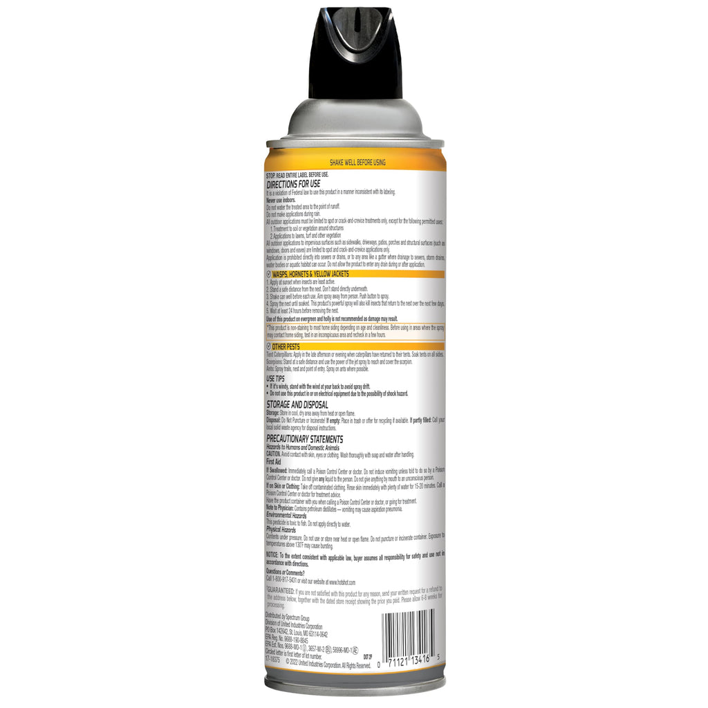 Hot Shot Wasp And Hornet Killer 17.5 Ounces, Bonus Size, Up to 27-Foot Jet Spray, 12 Pack, Black