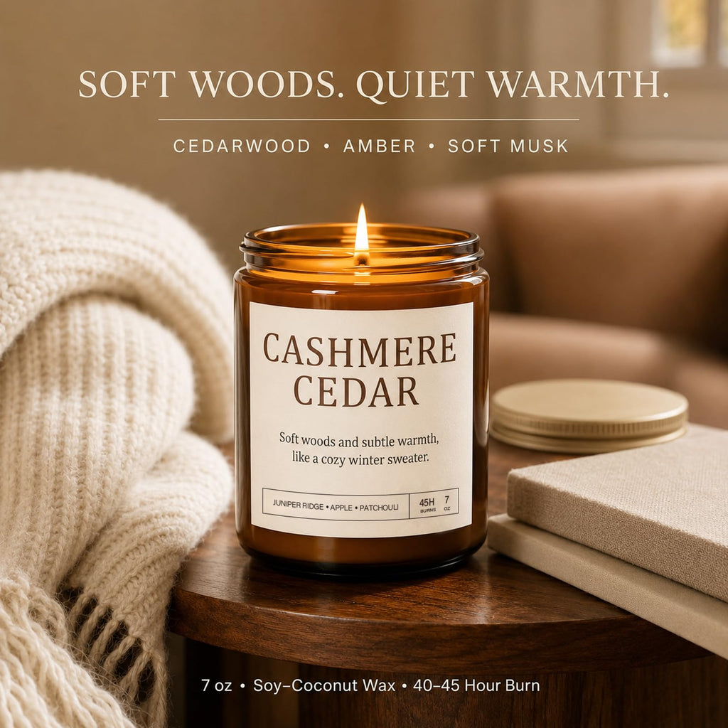 Fall and Winter Scented Candles, 4-Pack Soy Wax Gift Set, 28 oz Total
