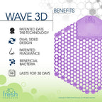 Fresh Products Wave 3D Urinal Screen Deodorizer, Fabulous, 10 packs
