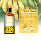 PHATOIL 3.38FL.OZ Banana Fragrance Oils for Aromatherapy, Essential Oils for Diffusers for Home, Perfect for Diffuser, Yoga, Skin Care, DIY Candle and Soap Making - 100ml