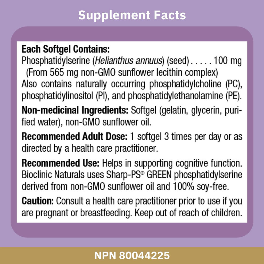 Phosphatidylserine 100Mg 60 Gels