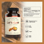 Primal Health Foods Organic Cat's Claw 1000 mg 60 Servings | Immune Support, Digestion and Joint Relief | Vegetarian, Organic, Non-GMO & Gluten Free